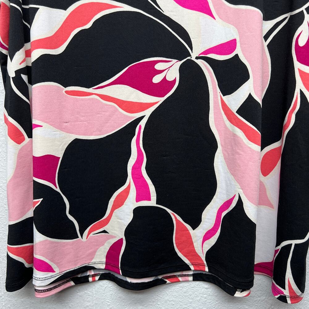 PerSeption Women Dark Floral Top 2X Party Cocktail Event Contemporary Feminine - Picture 10 of 13